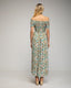 Vestido maxi floreado con pecho y mangas fruncidas - Tantra Spain