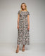 Vestido maxi floreado con pecho y mangas fruncidas - Tantra Spain