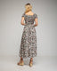 Vestido maxi floreado con pecho y mangas fruncidas - Tantra Spain