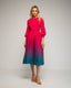 Vestido plisado midi tornasolado con pinzas en la cintura. - Tantra Spain