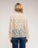 Camisa de encaje con cuelo mao y detalles ajustatables en las mangas - Tantra Spain