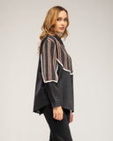 Camisa con pechera de punto de dibujo étnico