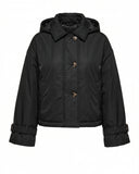 Chaqueta corta oversize, reversible,  impermeable y con capucha desmontable