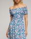 Vestido maxi floreado con pecho y mangas fruncidas