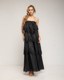 Vestido Maxi de encaje y volantes con tirantes - Tantra Spain