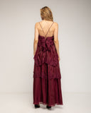 Vestido Maxi de encaje y volantes con tirantes - Tantra Spain