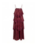 Vestido Maxi de encaje y volantes con tirantes - Tantra Spain