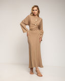 Vestido con corte en el pecho y detalle de boton dorado - Tantra Spain 