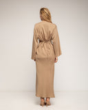 Vestido con corte en el pecho y detalle de boton dorado - Tantra Spain 