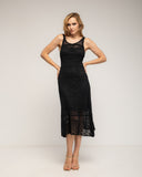Vestido midi de tirantes de punto con forro aparte - Tantra Spain 