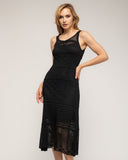 Vestido midi de tirantes de punto con forro aparte - Tantra Spain 