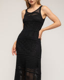 Vestido midi de tirantes de punto con forro aparte - Tantra Spain 