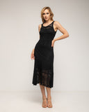 Vestido midi de tirantes de punto con forro aparte - Tantra Spain 