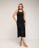 Vestido midi de tirantes de punto con forro aparte - Tantra Spain 