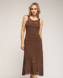Vestido midi de tirantes de punto con forro aparte - Tantra Spain 