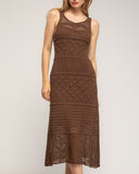 Vestido midi de tirantes de punto con forro aparte - Tantra Spain 