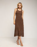 Vestido midi de tirantes de punto con forro aparte - Tantra Spain 