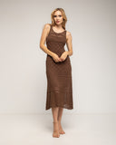 Vestido midi de tirantes de punto con forro aparte - Tantra Spain 