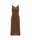 Vestido midi de tirantes de punto con forro aparte - Tantra Spain 