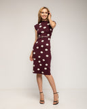 Vestido midi de punto con lunares sin mangas y cinturon aparte - Tantra Spain 