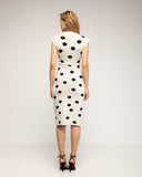 Vestido midi de punto con lunares sin mangas y cinturon aparte - Tantra Spain 