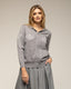 Chaqueta de punto con  cremallera y bolsillos, capucha y dibujo de copo de nieve
