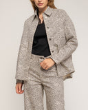 Chaqueta tipo camisa de animal print y cierre de botones - Tantra Spain
