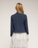 Chaqueta con cuello mao y doble botonadura, y bolsillos con solapa - Tantra Spain