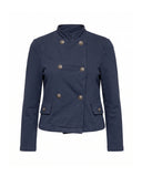 Chaqueta con cuello mao y doble botonadura, y bolsillos con solapa - Tantra Spain