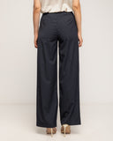 Pantalón de traje de corte recto con raya diplomatica y bolsillos laterales - Tantra Spain