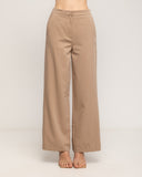 Pantalon de traje de corte recto con cinturilla y bolsillos laterales - Tantra Spain