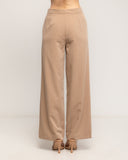 Pantalon de traje de corte recto con cinturilla y bolsillos laterales - Tantra Spain