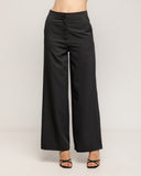 Pantalon de traje de corte recto con cinturilla y bolsillos laterales - Tantra Spain