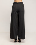 Pantalon de traje de corte recto con cinturilla y bolsillos laterales - Tantra Spain