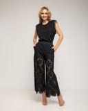 Pantalon cropped de guipur con bolsillos - Tantra Spain