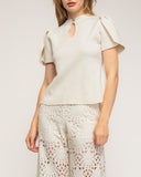 Pantalon cropped de guipur con bolsillos - Tantra Spain