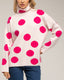 Jersey amplio de lunares con cuello alto