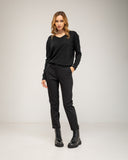 Fine-knit V-neck sweater