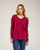 Jersey de punto fino con cuello pico