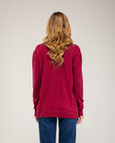 Fine-knit V-neck sweater