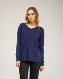 Jersey de punto fino con cuello pico