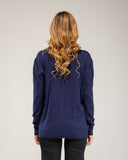 Fine-knit V-neck sweater