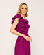 Set de lurex de top con manga asimetrica
