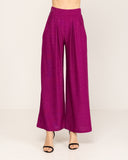 Lurex set with asymmetric sleeve top