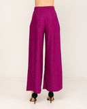 Lurex set with asymmetric sleeve top