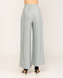 Lurex set with asymmetric sleeve top