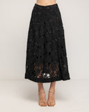 Falda midi de guipur corte en A - Tantra Spain