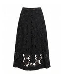 Falda midi de guipur corte en A - Tantra Spain