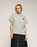 Camiseta de rayas gruesas con pequeño parche - Tantra Spain