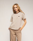 Camiseta de rayas finas  con pequeño parche - Tantra Spain